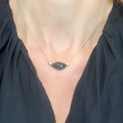Collier Livia zoisite - Hanka In — photo 2