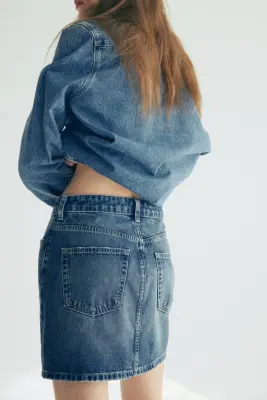 Minijupe en denim - Bleu denim — photo 2