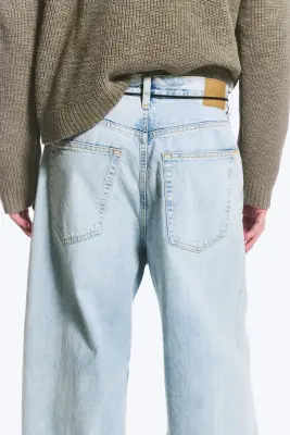 Jean baggy ample taille mi-haute unisexe Astro - Dream Blue - Bleu clair — photo 3