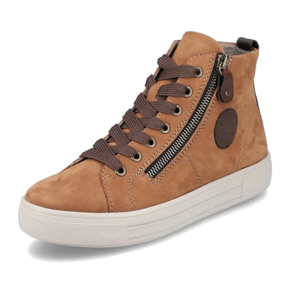 Bottines Remonte D0972-23 Marron - Lacets Zip Grande Pointure Femme