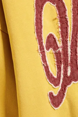 Sweat à capuche zippé ample graphique - Vague jaune - rouge — photo 4