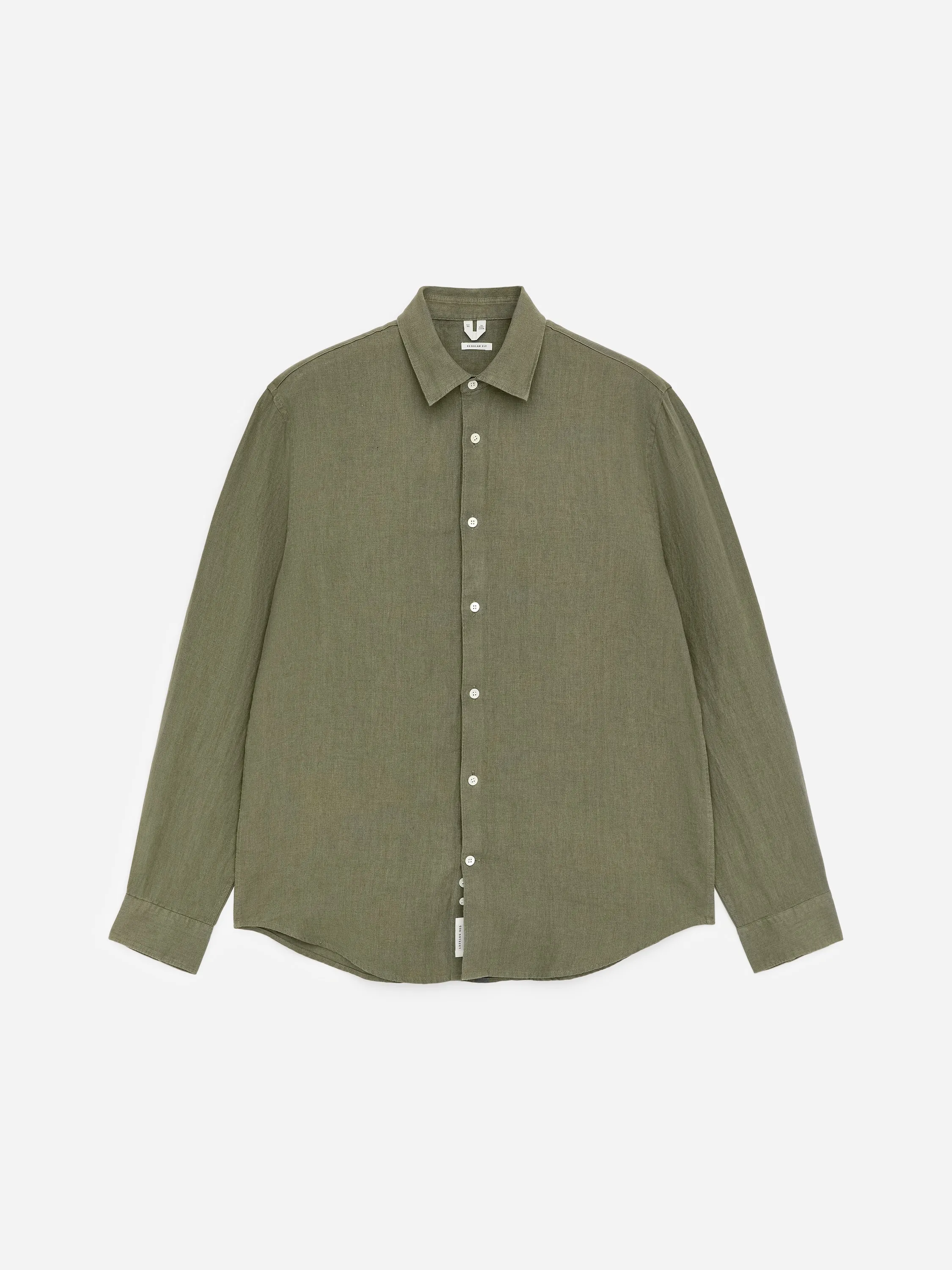 Chemise en lin classique - Vert kaki