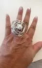 Bijoux bagues acier tourbillon