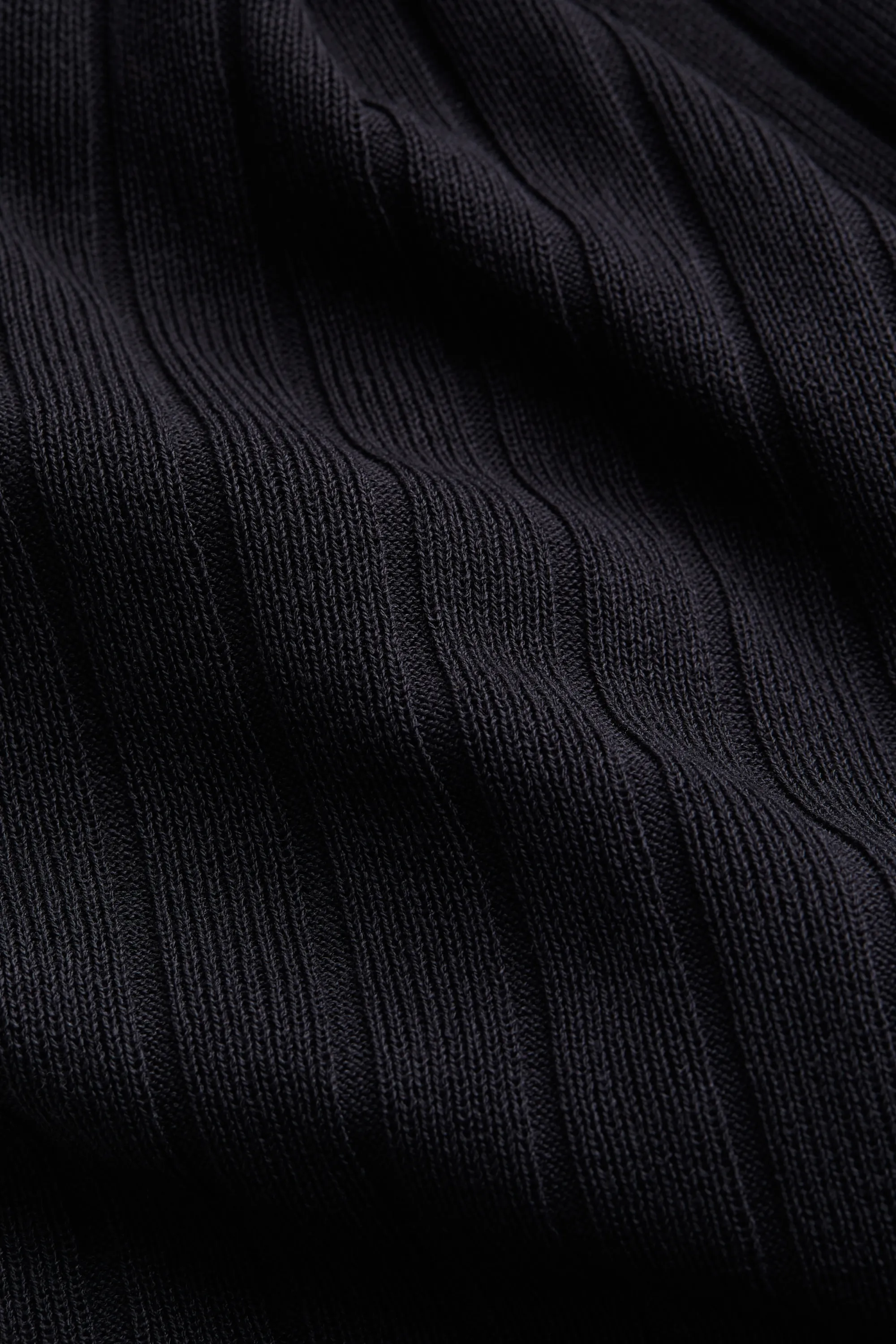 Robe en maille côtelée - Quasi noir