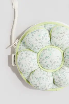 Sac crossbody rond - Vert clair/fleuri — photo 1