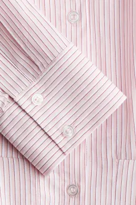 Chemise péplum en coton - Rose clair/rayé — photo 4
