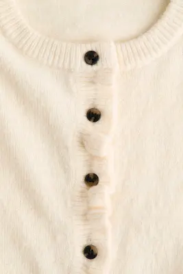 Gilet volanté - Crème — photo 3