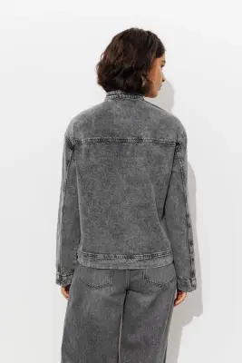 Veste Mandarin en jean Femme — photo 4