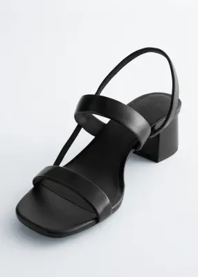 Sandales à talons épais et brides - Noir — photo 4