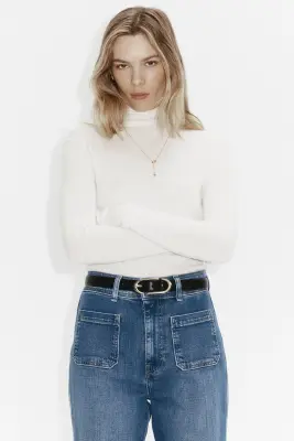 Flared High Jeans - Bleu denim — photo 1