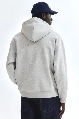 Veste à capuche zippée Loose Fit - Gris chiné — photo 3