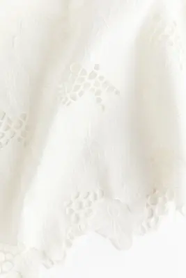 Pantalon de plage à jambes larges en popeline - Blanc — photo 5