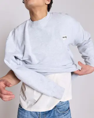 Sweat shirt Hauteville gris chiné clair — photo 3
