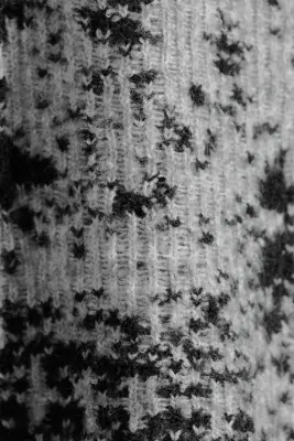Pull jacquard carré - Noir et Gris — photo 3