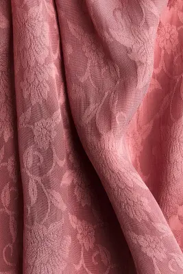 Blouse à bords ruchés avec détails à nouer - Rose ancien foncé/fleuri — photo 2