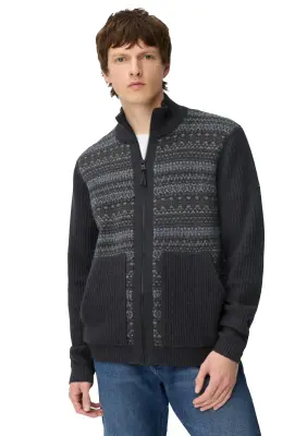 CAMEL ACTIVE GILET 100% LAINE IMPRIME Marine — photo 2