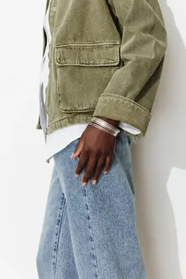 Veste workwear en jean — photo 5