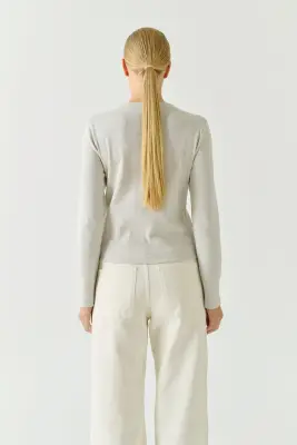 TEE-SHIRT FLAVIE GRIS CHINÉ — photo 3
