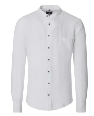 CASA MODA CHEMISE LIN ML COL MAO Blanc — photo 2