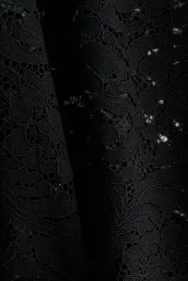 Jupe crayon en dentelle - Noir — photo 4