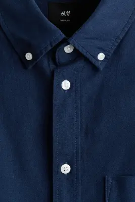 Chemise Oxford Regular Fit - Bleu foncé — photo 5