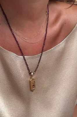 Nouveau ! BOHEMIAN RHAPSODIE PARIS Collier Dyonisos Grenat -30% — photo 3