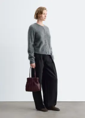 Cardigan en cachemire brossé - Gris — photo 5