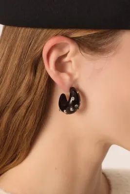 Boucles D'Oreilles Maelys Noir — photo 4