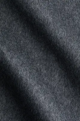 Manteau fait main en laine mélangée - Gris foncé — photo 4