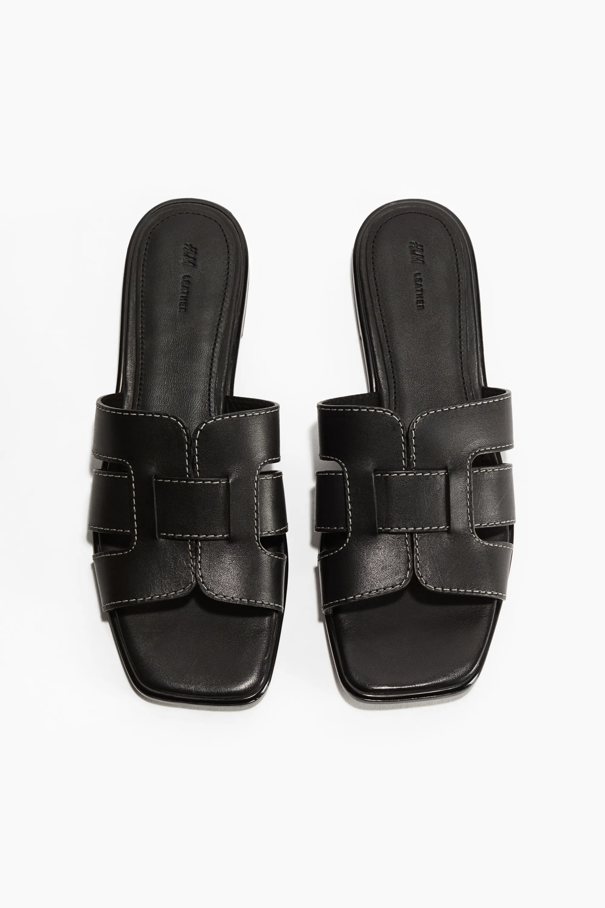 Sandales en cuir - Noir