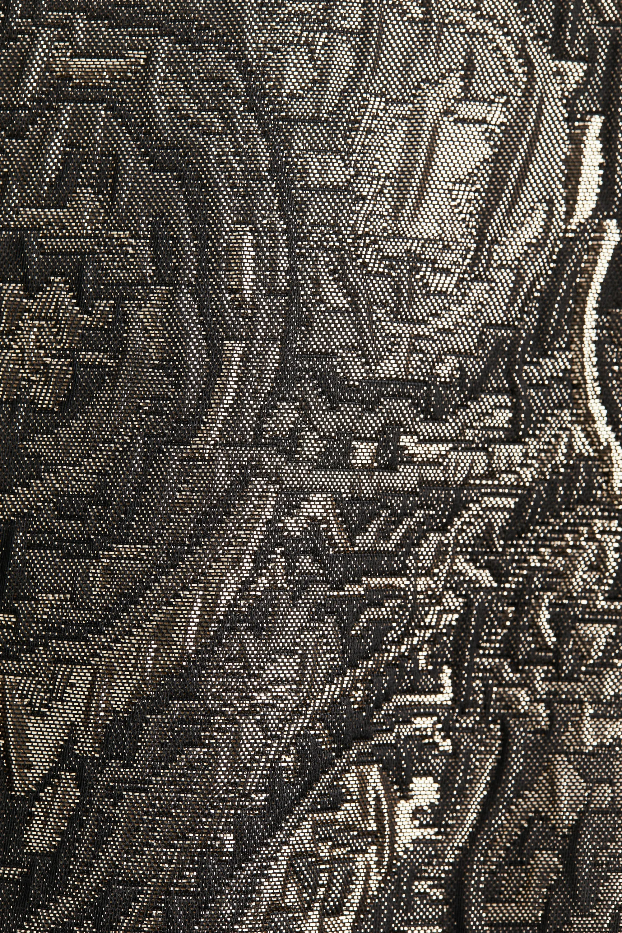 Robe à manches ballon - Noir/motif