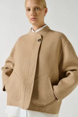 MANTEAU WINDSOR BEIGE CHINÉ — photo 4