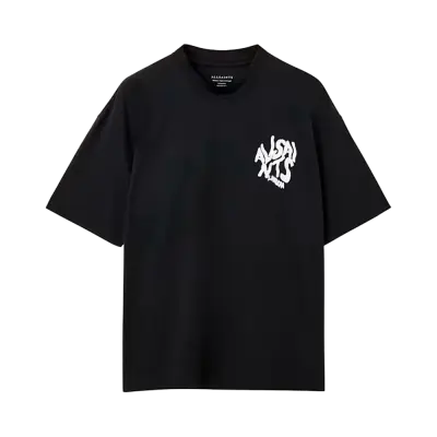 ALLSAINTS Orlando Logo Print Oversized T-Shirt Jet Black — photo 1