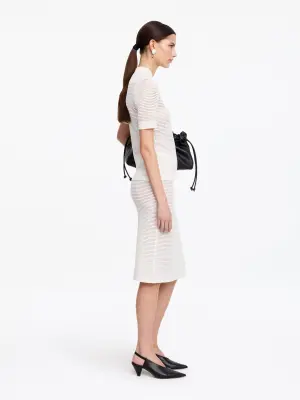 Jupe crayon en maille - Blanc — photo 2