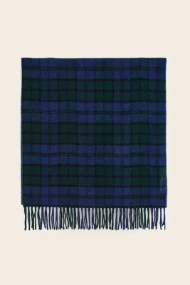 Écharpe Public tartan bleu et vert — photo 3