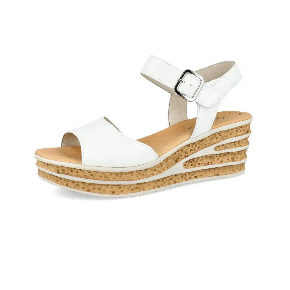 Sandales Gabor 64.651.21 Blanches - Lacets Grande Pointure Femme