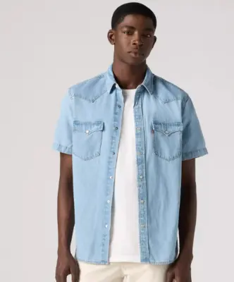 LEVIS CHEMISE CLASSIC WESTERN Bleu ciel — photo 2