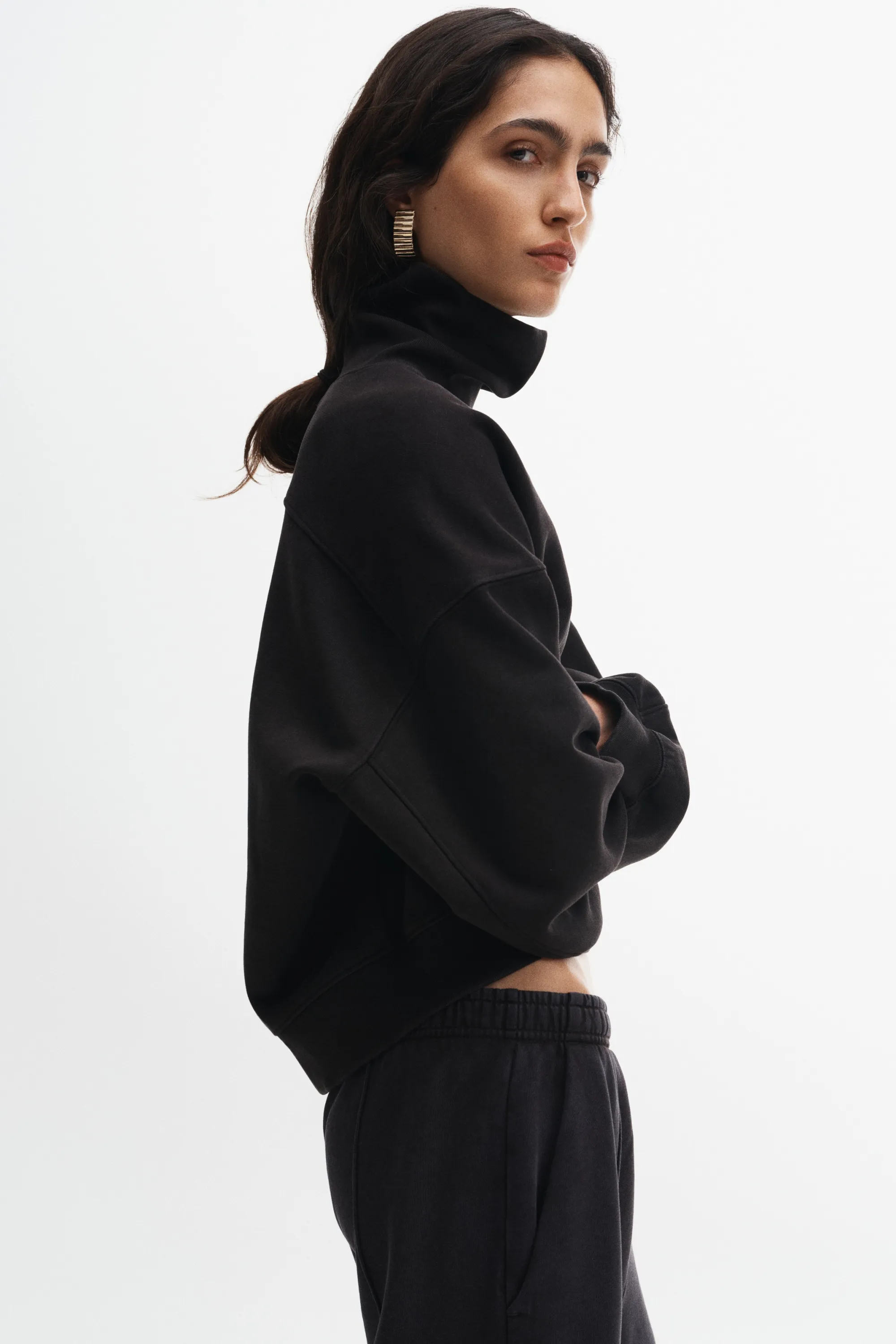 Pantalon jogger en coton - Noir