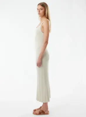 Robe en coton, viscose, élasthanne et fibre métallisée