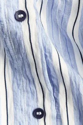 Chemise en crêpe - Bleu clair/rayé — photo 5
