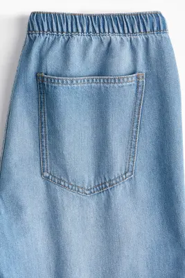 Pantalon en denim avec cordon de serrage - Bleu denim clair — photo 3