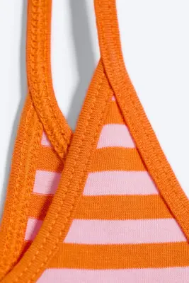 Débardeur à bretelles ajusté - Rayures rose et orange — photo 3
