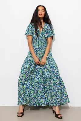 Robe longue volantée Femme — photo 3