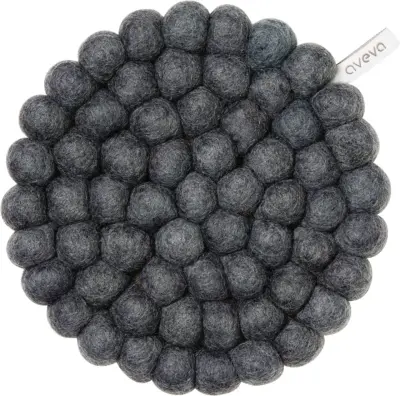 Grand dessous de plat rond en laine 25 cm – Aveva — photo 3