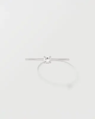 BAGUE ROXANE - Or blanc 18 carats — photo 3