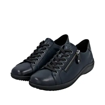 Baskets Remonte D1E03-14 Bleues - Cuir Lacets Grande Pointure Femme — photo 3