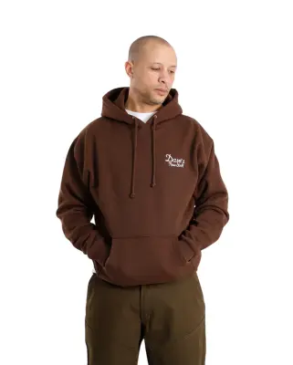 Vintage Logo Hooded Sweat Dark Brown — photo 1