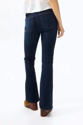 High Flared Jeggings - Bleu denim foncé — photo 2