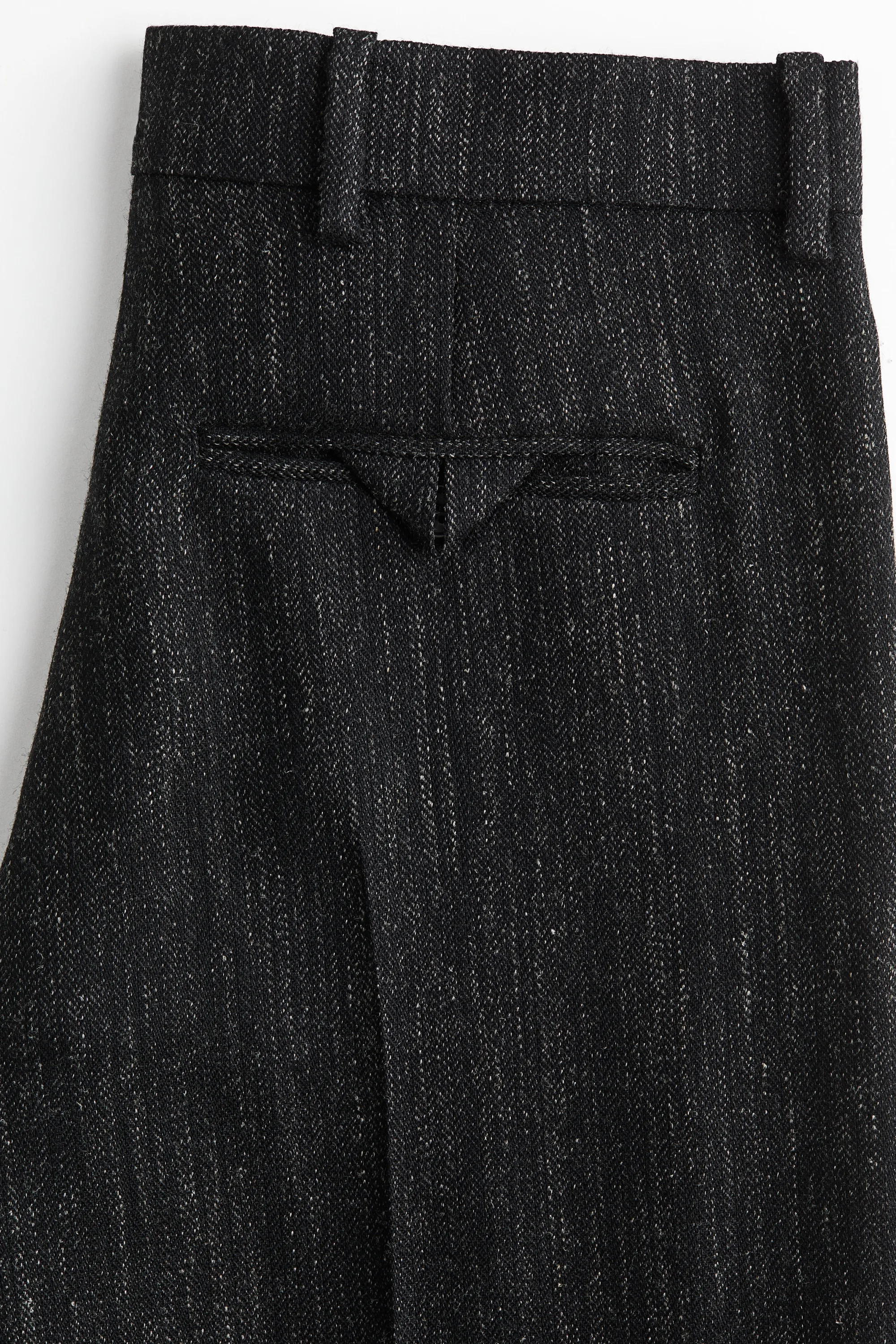 Pantalon de tailleur en laine mélangée - Gris foncé chiné
