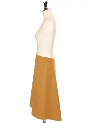 Jupe trapèze taille haute en cachemire, laine et soie camel Prix boutique 2000€ Taille 36 — photo 4